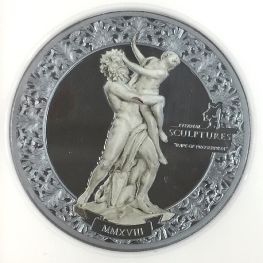 NGC鑑定品 PF 70 ULTRA CAMEO パラオ 2018 プロセルピナの略奪 10ドル 銀貨